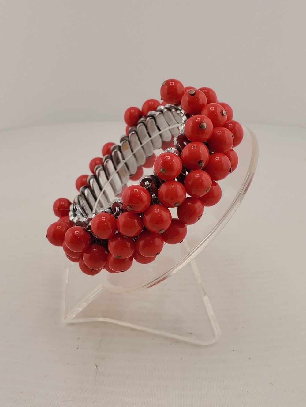 Red Glass Cha Cha Bracelet